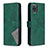 Custodia Portafoglio In Pelle Cover con Supporto B08F per Samsung Galaxy A81 Verde