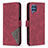 Custodia Portafoglio In Pelle Cover con Supporto B08F per Samsung Galaxy M32 4G Rosso