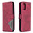 Custodia Portafoglio In Pelle Cover con Supporto B08F per Samsung Galaxy M80S Rosso