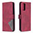 Custodia Portafoglio In Pelle Cover con Supporto B08F per Samsung Galaxy Note 20 5G Rosso