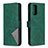 Custodia Portafoglio In Pelle Cover con Supporto B08F per Samsung Galaxy Note 20 5G Verde