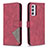 Custodia Portafoglio In Pelle Cover con Supporto B08F per Samsung Galaxy Quantum2 5G Rosso
