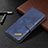 Custodia Portafoglio In Pelle Cover con Supporto B08F per Samsung Galaxy S21 5G Blu