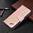Custodia Portafoglio In Pelle Cover con Supporto B08F per Samsung Galaxy S22 Ultra 5G Rosa