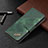 Custodia Portafoglio In Pelle Cover con Supporto B08F per Samsung Galaxy S22 Ultra 5G Verde