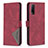 Custodia Portafoglio In Pelle Cover con Supporto B08F per Vivo Y12s Rosso