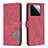 Custodia Portafoglio In Pelle Cover con Supporto B08F per Xiaomi Mi 14 5G Rosso