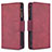 Custodia Portafoglio In Pelle Cover con Supporto B09F per Samsung Galaxy M80S Rosso