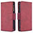 Custodia Portafoglio In Pelle Cover con Supporto B09F per Xiaomi Poco X3 NFC Rosso