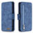 Custodia Portafoglio In Pelle Cover con Supporto B10F per Samsung Galaxy A10 Blu