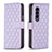 Custodia Portafoglio In Pelle Cover con Supporto B10F per Samsung Galaxy Z Fold3 5G Viola