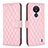Custodia Portafoglio In Pelle Cover con Supporto B11F per Nokia C21 Oro Rosa
