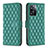 Custodia Portafoglio In Pelle Cover con Supporto B11F per OnePlus Nord N20 SE Verde