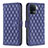 Custodia Portafoglio In Pelle Cover con Supporto B11F per Oppo F19 Pro Blu