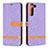 Custodia Portafoglio In Pelle Cover con Supporto B11F per Samsung Galaxy S21 5G Lavanda