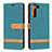 Custodia Portafoglio In Pelle Cover con Supporto B11F per Samsung Galaxy S21 5G Verde