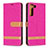 Custodia Portafoglio In Pelle Cover con Supporto B11F per Samsung Galaxy S21 Plus 5G Rosa Caldo
