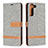 Custodia Portafoglio In Pelle Cover con Supporto B11F per Samsung Galaxy S22 Plus 5G Grigio