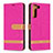 Custodia Portafoglio In Pelle Cover con Supporto B11F per Samsung Galaxy S22 Plus 5G Rosa Caldo