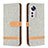 Custodia Portafoglio In Pelle Cover con Supporto B11F per Xiaomi Mi 12 Pro 5G Grigio