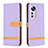 Custodia Portafoglio In Pelle Cover con Supporto B11F per Xiaomi Mi 12 Pro 5G Lavanda