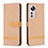 Custodia Portafoglio In Pelle Cover con Supporto B11F per Xiaomi Mi 12 Pro 5G Oro