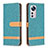 Custodia Portafoglio In Pelle Cover con Supporto B11F per Xiaomi Mi 12 Pro 5G Verde