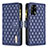 Custodia Portafoglio In Pelle Cover con Supporto B12F per Oppo A74 4G Blu
