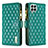 Custodia Portafoglio In Pelle Cover con Supporto B12F per Samsung Galaxy M33 5G Verde