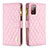 Custodia Portafoglio In Pelle Cover con Supporto B12F per Samsung Galaxy S20 Lite 5G Oro Rosa