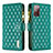 Custodia Portafoglio In Pelle Cover con Supporto B12F per Samsung Galaxy S20 Lite 5G Verde