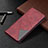Custodia Portafoglio In Pelle Cover con Supporto B12F per Samsung Galaxy S22 Ultra 5G Rosso