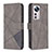 Custodia Portafoglio In Pelle Cover con Supporto B12F per Xiaomi Mi 12 Pro 5G Grigio