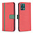 Custodia Portafoglio In Pelle Cover con Supporto B13F per Realme 9 Pro 5G Rosso