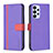 Custodia Portafoglio In Pelle Cover con Supporto B13F per Samsung Galaxy A23 5G Viola