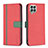 Custodia Portafoglio In Pelle Cover con Supporto B13F per Samsung Galaxy M33 5G Rosso