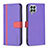 Custodia Portafoglio In Pelle Cover con Supporto B13F per Samsung Galaxy M33 5G Viola