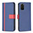 Custodia Portafoglio In Pelle Cover con Supporto B13F per Samsung Galaxy S20 Plus 5G Blu