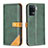 Custodia Portafoglio In Pelle Cover con Supporto B14F per Oppo A94 4G Verde
