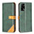 Custodia Portafoglio In Pelle Cover con Supporto B14F per Oppo A95 4G Verde