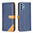 Custodia Portafoglio In Pelle Cover con Supporto B14F per Samsung Galaxy M32 5G Blu