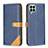 Custodia Portafoglio In Pelle Cover con Supporto B14F per Samsung Galaxy M33 5G Blu
