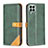 Custodia Portafoglio In Pelle Cover con Supporto B14F per Samsung Galaxy M33 5G Verde