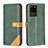 Custodia Portafoglio In Pelle Cover con Supporto B14F per Samsung Galaxy S20 Ultra 5G Verde