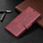 Custodia Portafoglio In Pelle Cover con Supporto B14F per Samsung Galaxy S22 Ultra 5G Rosso
