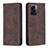 Custodia Portafoglio In Pelle Cover con Supporto B15F per Oppo A77 5G Marrone