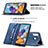 Custodia Portafoglio In Pelle Cover con Supporto B15F per Samsung Galaxy A21