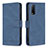 Custodia Portafoglio In Pelle Cover con Supporto B15F per Vivo Y20 Blu