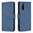 Custodia Portafoglio In Pelle Cover con Supporto B15F per Vivo Y30 Blu