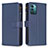 Custodia Portafoglio In Pelle Cover con Supporto B16F per Nokia G11 Blu